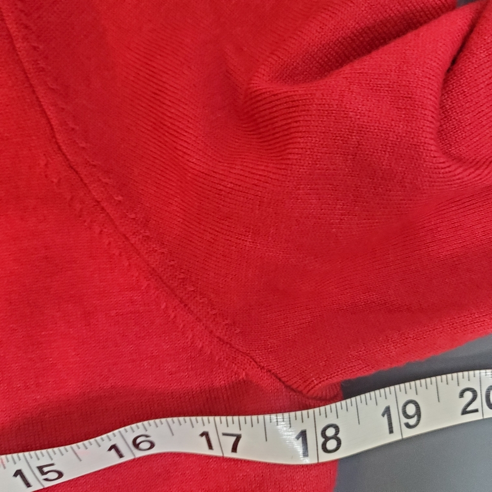 Banana Republic Extra Fine Merino Wool Women Sweater Cardigan Size M Red Stretch - Picture 4 of 9